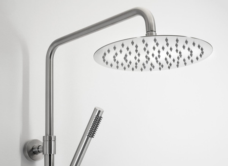 MINIMAL Kolumna prysznicowa z baterią dźwigniową, stal nierdzewna mat