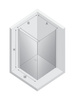 Kabina prysznicowa NEW SOLEO LIGHT GOLD 1D prostokątna U 100x90x195 szkło czyste 6mm Active Shield 2.0 - wsp. równoległy