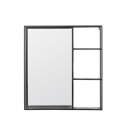 Półka na lustro Bassan czarna 600 x 120 x 650 mm