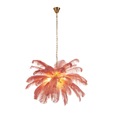 Lampa wisząca EMU 100 cm - pióra różowe