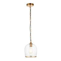 Ashcroft 1 Pendant Light Brushed Aged Brass