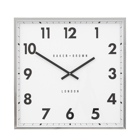 Buxton Wall Clock Chrome 50cm