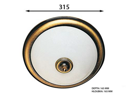 GLOSTER oświetlenie sufitowe,  ø 315mm,  2xE14, 40W, IP21, brąz