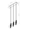 Lampa wisząca IVAR 6L beżowa LED 3000K