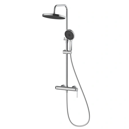 Deszczownica z baterią prysznicową dwufunkcyjną, chrom