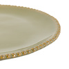Organic Beaded Dinner Plate Olive (4pk) D280mm