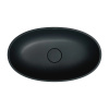 SHELL M+ umywalka nablatowa, 60 x 35 cm, black lava mat