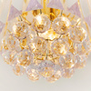 Lampa sufitowa Fargo – mosiądz / przezroczysty, 23 × 23 × 28 cm