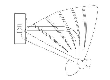 Lampa ścienna BEE LED złota 18 cm