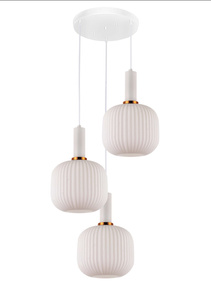POTRÓJNA LAMPA WISZĄCA LOFT BIAŁA GATO W3-RD