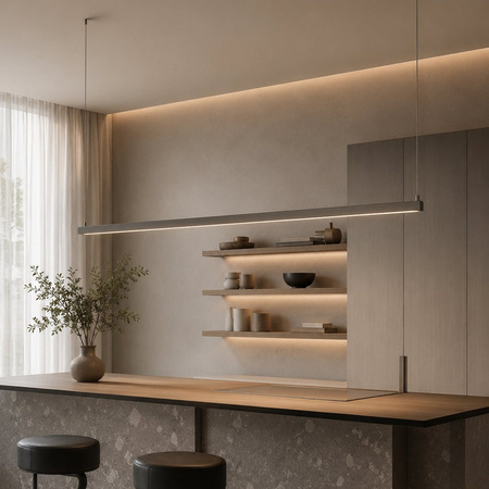 Lampa wisząca BEAM-100 LED - tytanowa oprawa liniowa