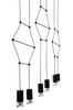 MOOSEE lampa wisząca FLUSSO LINE 6        czarna