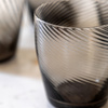Swirl Tumbler Glass Smoked Grey (4pk) 85x85x97mm