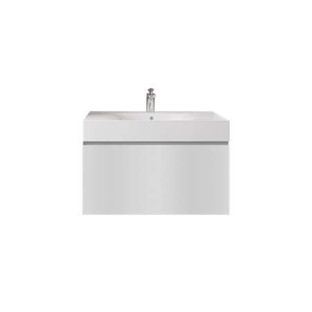 Zestaw DES Umywalka z otworem & Szafka UNO Joy  podumywalkowa podwieszana 80 biała