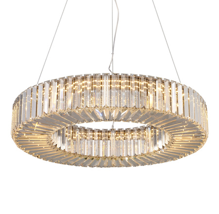 Lampa wisząca CRISTAL 60 cm -  LED, żyrandol kryształowy, złoty