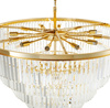 Lampa wisząca SPLENDORE 100 cm - żyrandol złoto-kryształowy