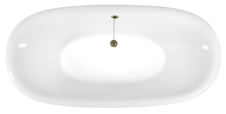 REGATA wanna wolnostojąca 175x85x61cm, nogi brąz, biała