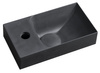 PICCOLINO umywalka betonowa, 30,8x17cm, bateria z lewej strony, antracyt mat