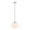 Camberley 1 Pendant Light Bright Bickel Opal Glass
