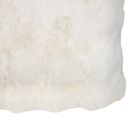 Pled ze sztucznego futra Marshmallow – kremowy, 130 × 170 cm