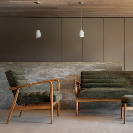 Datsun Armchair Green Boucle 690x760x800mm