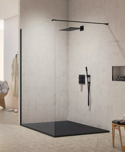 KABINA NEW MODUS BLACK WALK-IN U 150x200 CZYSTE 8mm ACTIVE SHIELD
