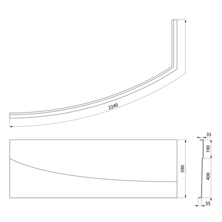 EVIA L 160 obudowa narożna