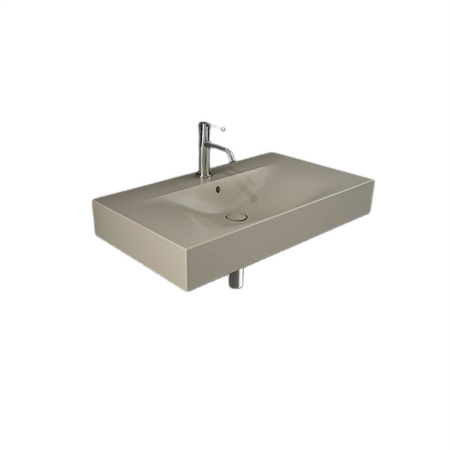 DES Umywalka podwiesz.nablat.81x46cm z otworem cappuccino mat