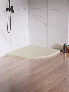 Brodzik NEX konglomeratowy półokrągły R55 80x80x3,5 beż struktura