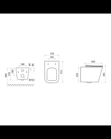 Miska wisząca WC z Deską Maio