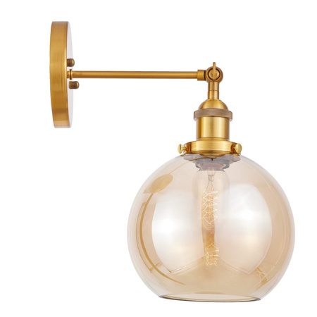 LAMPA ŚCIENNA KINKIET LOFT MOSIĘŻNO-BURSZTYNOWA NAVARRO