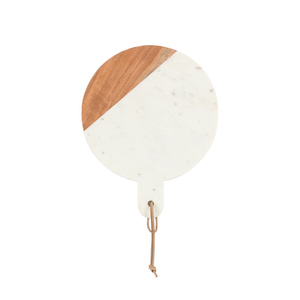 Novi Round Cheese Board White Marble 330x250x15mm