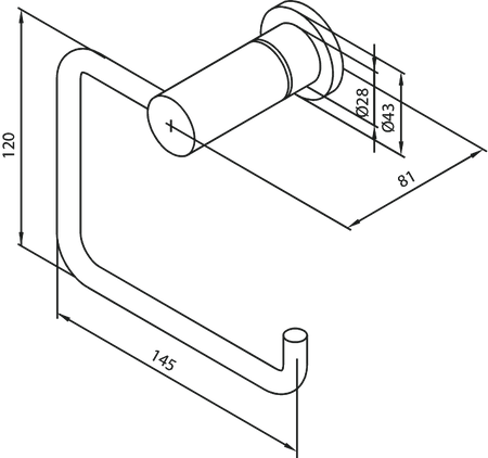 Uchwyt na papier toaletowy chrom