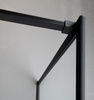 CURE BLACK walk-in, 700 mm, szkło czyste