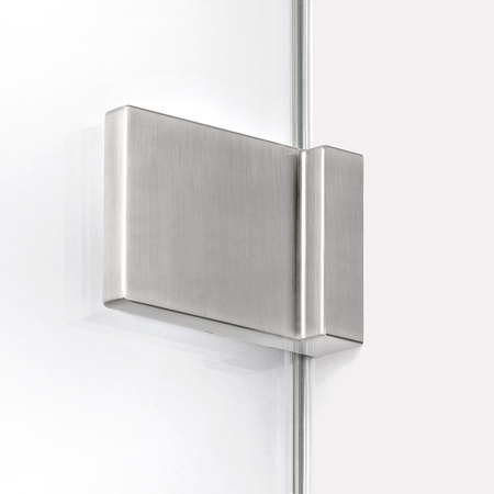 NZ4 Kabina prysznicowa AVEXA NICKEL BRUSHED 1D prostokątna P 120x110x200 szkło czyste 6mm Active Shield 2.0 WIESZAK