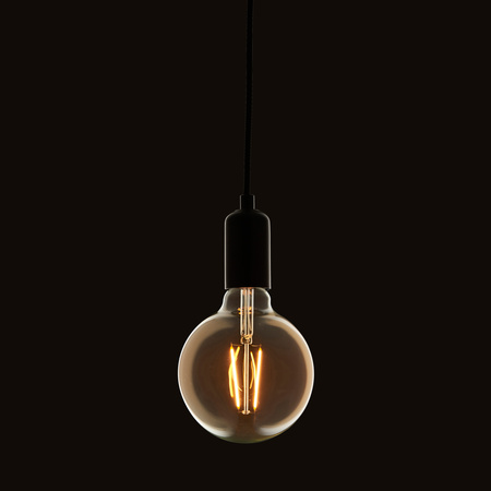 E27 LED Filament Globe 170x125mm Amber 2W