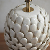 Layered Leaf Table Lamp Base Ivory Crackle Small