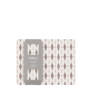 Geo Monochrome Placemat and Coaster Set