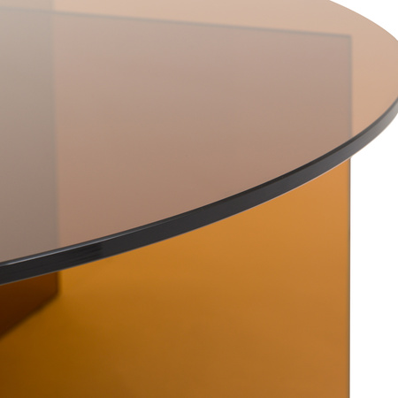 Parioli Glass Coffee Table Bronze 900x900x325mm