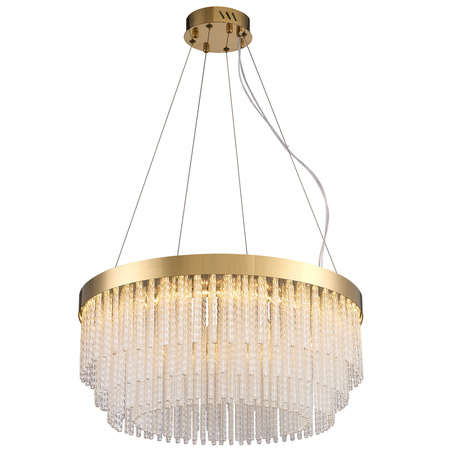 Lampa wisząca GLORIA  60 cm - żyrandol LED, kryształowo-złoty