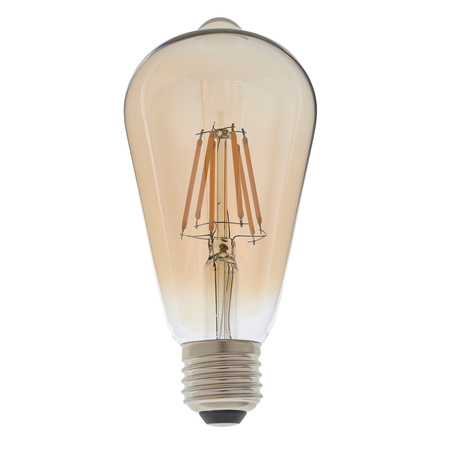 E27 LED Filament Pear 140x64mm Amber Glass D