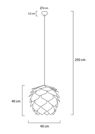 MOOSEE lampa wisząca SZYSZKA CONO 43