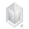 Kabina prysznicowa EVENTA BLACK CHROME 1D prostokątna P 80x90x200 szkło czyste 8mm Active Shield 2.0