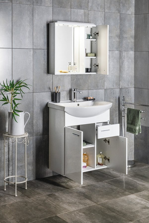 ZOJA szafka umywalkowa, 61,5x74x32cm, 2 drzwiczek, 1 szuflada, biała