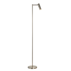 Dedicated Reader 1 Floor Lamp Satin Nickel