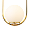 Lampa wisząca COSTA SOLO 40 cm - złoty stelaż, biały klosz