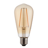 E27 LED Filament Pear 140x64mm Amber Glass ND