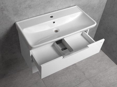 NEON szafka z umywalką ceramiczną 80x41,5 cm, biały