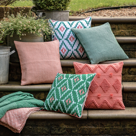 Aroha Geo Printed Cushion Green 450x450mm