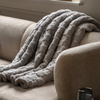 Oakley Checked Sherpa Throw Grey 1400x1800mm